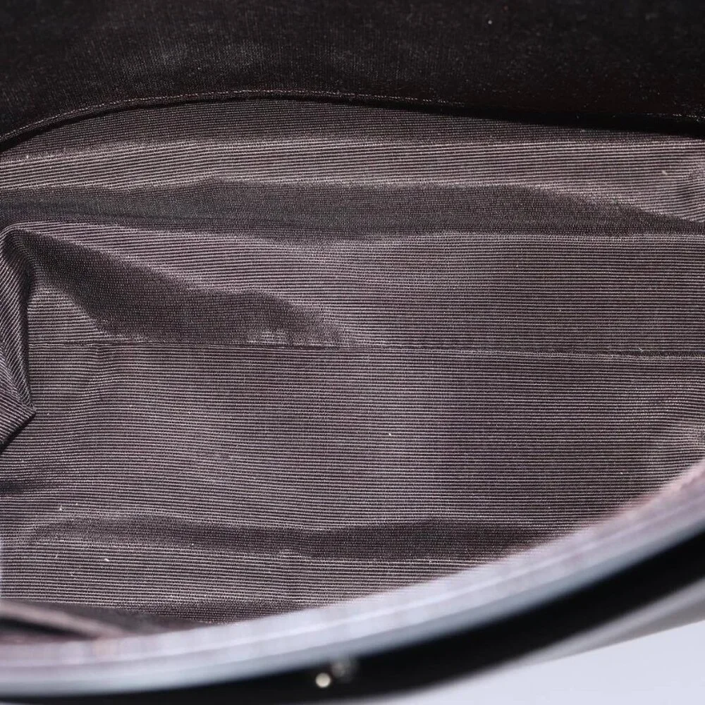 BURBERRY Hand Bag Nylon Leather Brown Silver - Picture 14 of 15